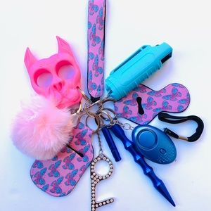 Pink Butterflies Self Defense Keychain 🦋